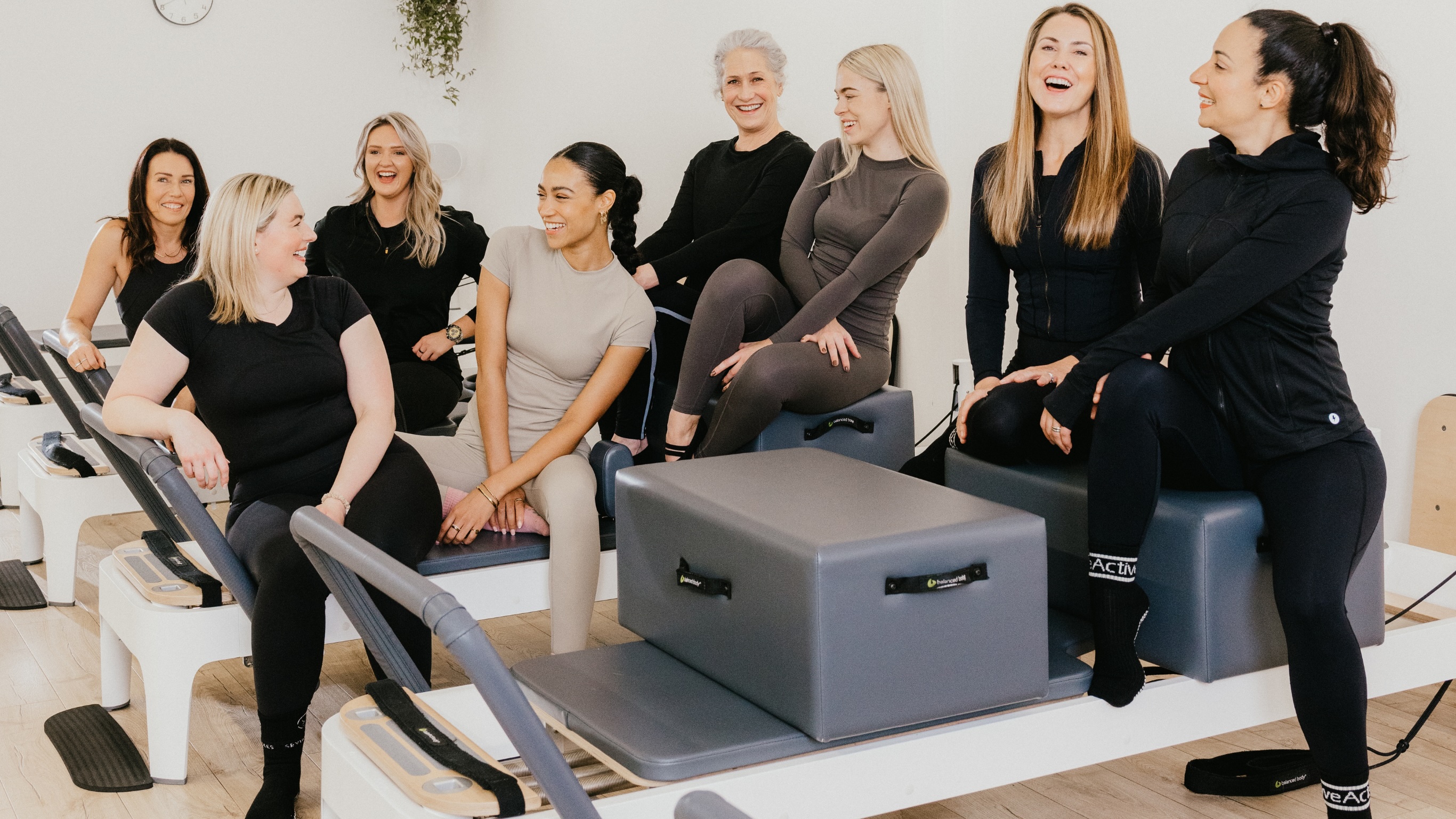 Happy clients at Rise Reformer Pilates Jesmond studio